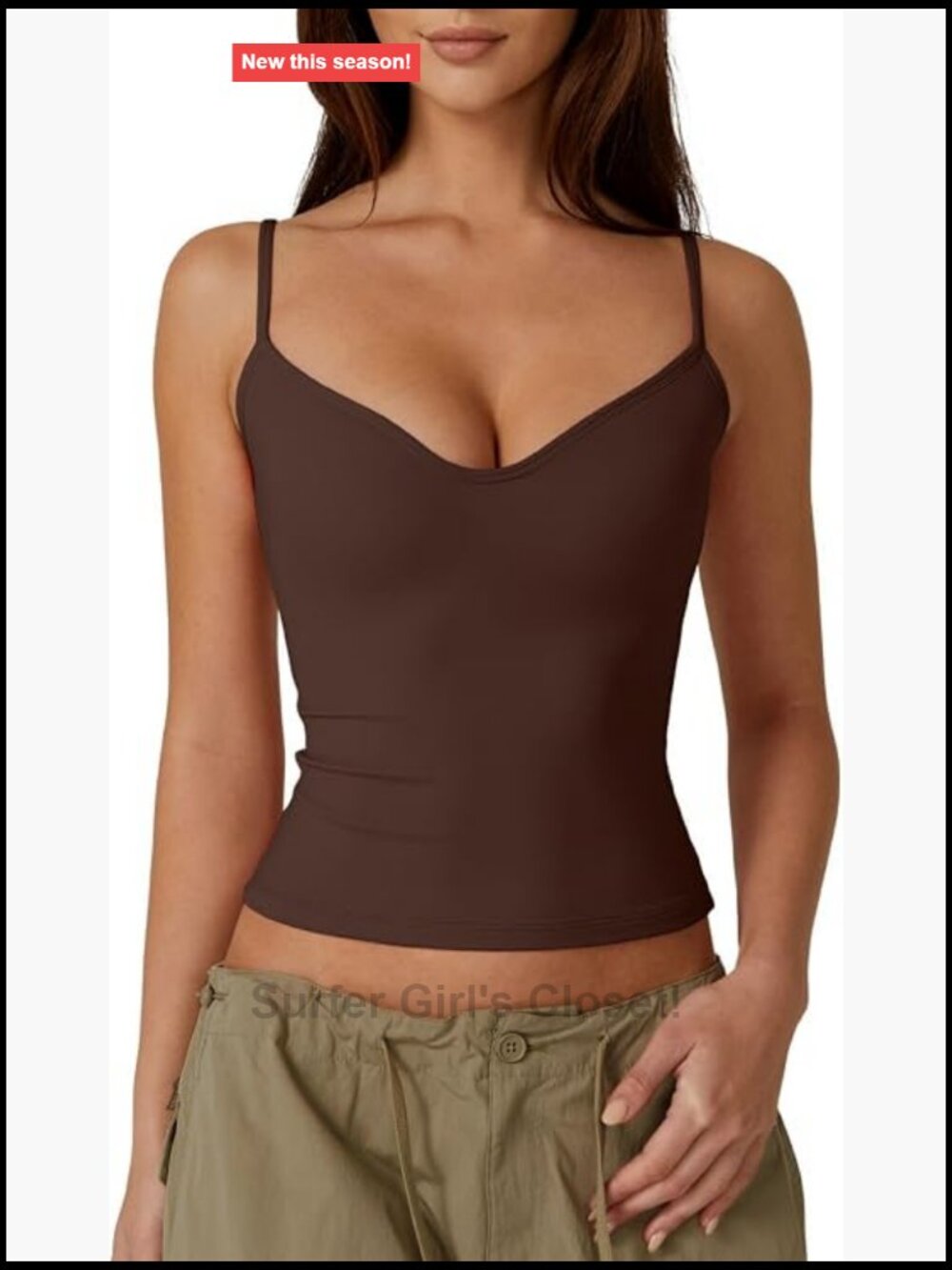 Sweetheart Neck Spaghetti Strap Crop Cami Top Slim Fit Bodycon Sleeveless Tank